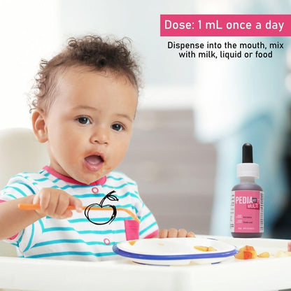 PediaVit 複合液體維生素 A、D 和 C | 適合 1-3 歲兒童 | 必需複合維生素，支持生長發育和免疫功能 | 口服液，50 毫升