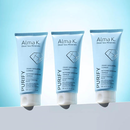 Alma K Creamy Exfoliating Cleanser - Face Wash for Women - Hydrating Facial with Salicylic Acid - Gentle Face Cleanser for Women - 3.4 oz