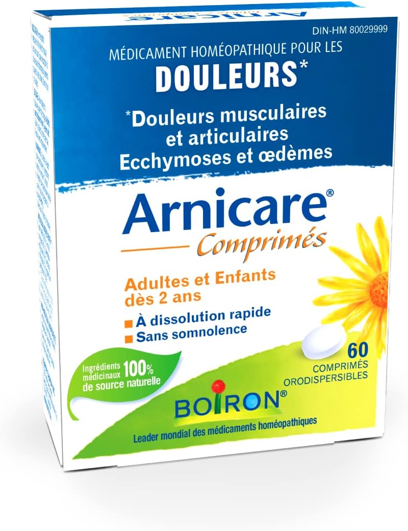 Boiron Arnicare 片剂，60 片，顺势疗法药物，用于缓解肌肉和关节疼痛肿胀和 Arnicare 乳膏，用于缓解疼痛、肌肉疼痛和关节疼痛，以及受伤引起的肿胀