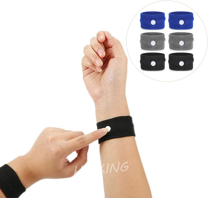 晕车腕带，3 对晕车、晕船、晕机、防恶心旅行手环（3 种颜色）