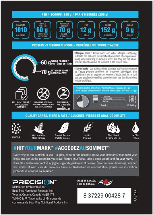 Precision Precision Big Time Protein Powder Supplement - Double Chocolate, 2.72 Kg | Sport Safe Weight Gainer 2.72 Gram Triple Chocolate Sundae