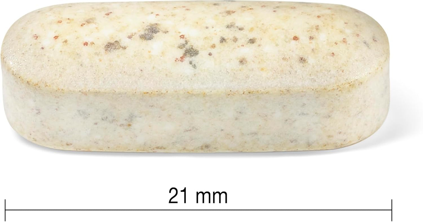Jamieson 100% 複合維生素，適合 50 歲以上男性，含西伯利亞人參、葉黃素和更多鎂元素。支持免疫力、能量、整體健康、眼部護理和骨骼健康，無麩質，每日一片，160 粒膠囊