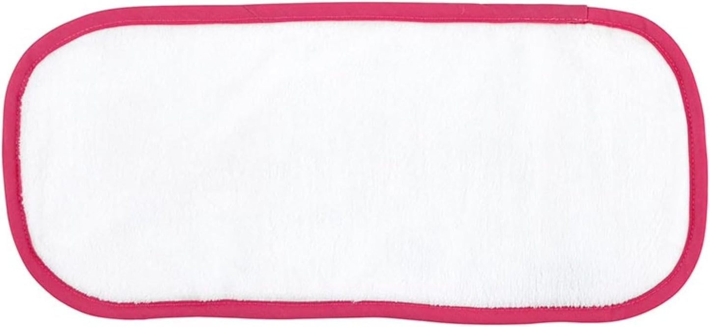 Bella Sleep + Spa Reusable Makeup Remover Facial Cloths and Scrunchie Facial Care Set, 3-Piece, Hot Pink