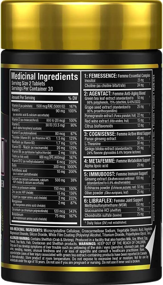 ALLMAX Nutrition - Vitaform - 高级 - 女性复合维生素 - 60 粒 - 30 天用量