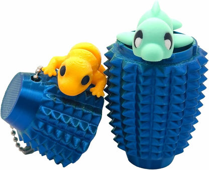 Upgrade 3D Printed Pain Fidget, 3D Printed Pain Fidget with Animals - Purple