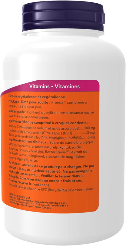 NOW Supplements，维生素 C-500，抗氧化保护*，橙味咀嚼片，100 片