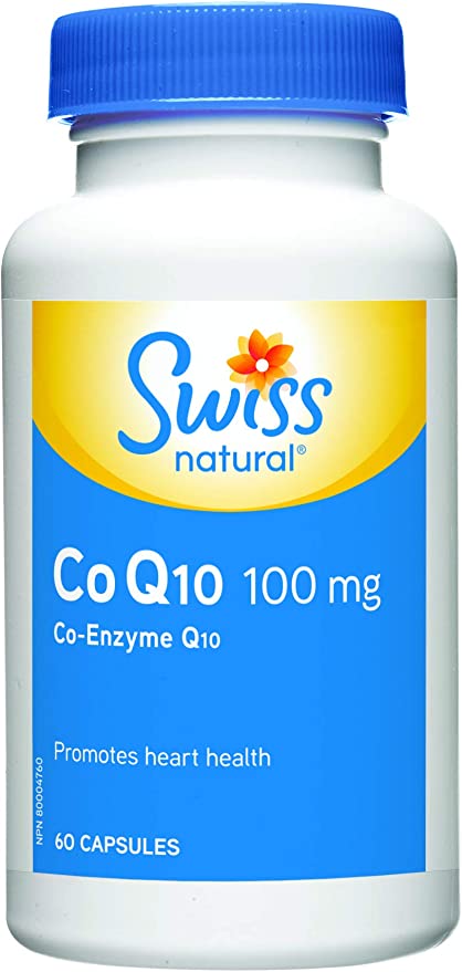 Swiss Natural – Co Q10（辅酶 Q10）100 毫克 | 促进心血管健康 | 帮助能源生产 | 提供抗氧化保护 | 非转基因，无麸质 | 60 粒软胶囊