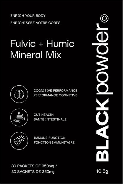 Trace, BLACKpowder, Fulvic and Humic Acid Powder Blend, 30x350mg Packets