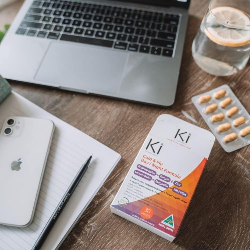 KI，日夜配方，30 片，含穿心莲、生姜、锌、柠檬香蜂草、木兰、野薄荷