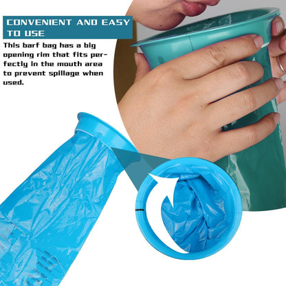 LINXIU 呕吐袋 一次性呕吐袋 1000ml 恶心呕吐袋 便携式呕吐袋 适用于旅行、汽车、晕车、孕妇、晨吐 16个装