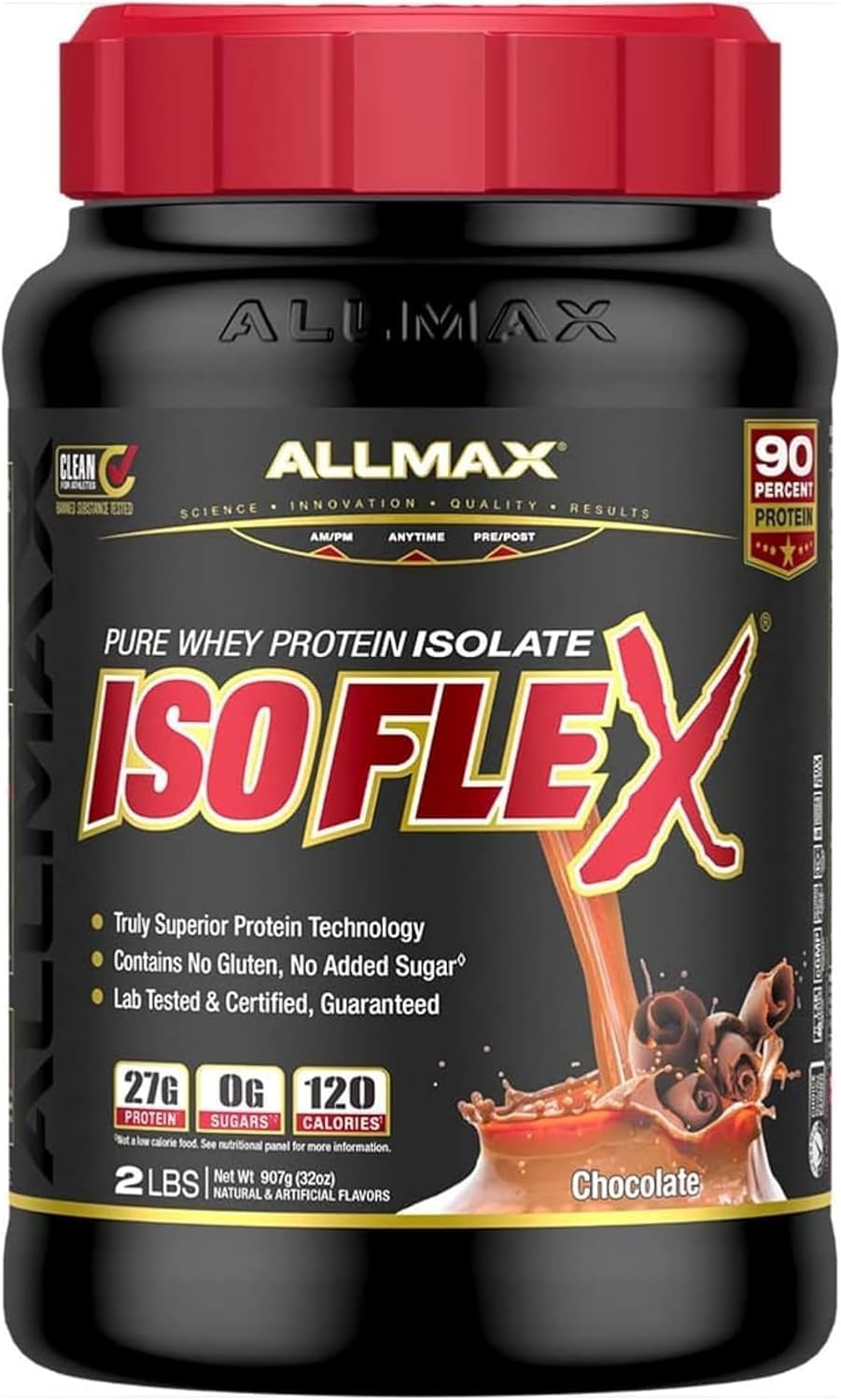 ALLMAX Nutrition - ISOFLEX - 100% Ultra-Pure Whey Protein Isolate - Chocolate - 1 Pound