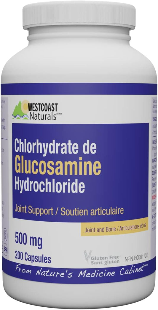 WESTCOAST NATURALS Glucosamine Hydrochloride Capsules, 200 Count