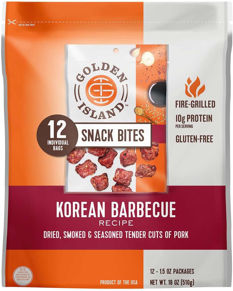 Golden Island Asian Tradition with a twist Snack Bites Smoked and Seasoned 1.5 Oz - 12 Pack