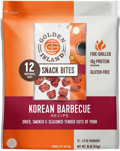 Golden Island Asian Tradition with a twist Snack Bites Smoked and Seasoned 1.5 Oz - 12 Pack
