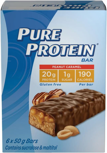 Pure Protein Bars - Nutritious Gluten Free Protein Bars (Chocolate Peanut Caramel + Birthday Cake) (Pack of 12)