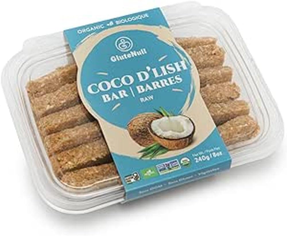 Glutenull Bakery Organic Coco D'Lish Bar - Raw, 240 Grams (Packaging may vary)