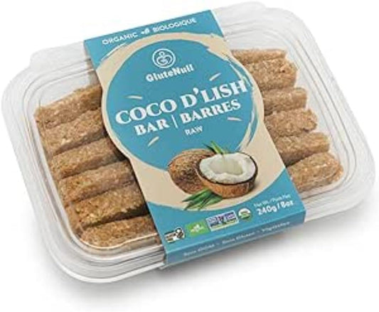 Glutenull Bakery Organic Coco D'Lish Bar - Raw, 240 Grams (Packaging may vary)