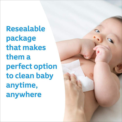 Johnson’s Hand and Face Baby Cleansing Wipes for Sensitive Skin, Alcohol Free, Travel Pack, 25 Count