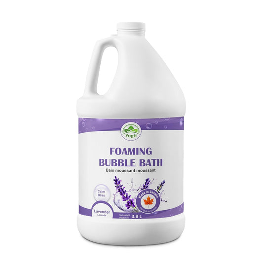 Yogti [Made in Canada] Foaming Bubble Bath Body Wash - 3.8L, Made with Pure Lavender Oil and Epsom Salt, Calm Bliss - 3.8L