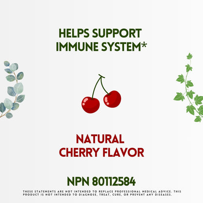 Herbion Naturals 免疫润喉糖，含锌、维生素 C 和紫锥菊，抗氧化剂来源，帮助维持和支持免疫系统，促进成人和 6 岁以上儿童的健康，25 粒，樱桃味