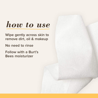 Facial Cleansing Towelettes - Cucumber and Mint by Burts Bees for Unisex - 30 Count Towelettes