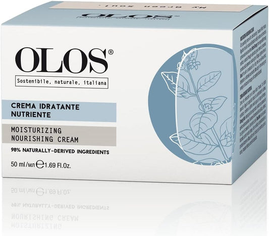 Olos Moisturizing and Nourishing Cream - Face Moisturizer with Hyper-Fermented Aloe and Indian Ginseng - Hydrating Face Lotion - Face Cream - 1.7 oz