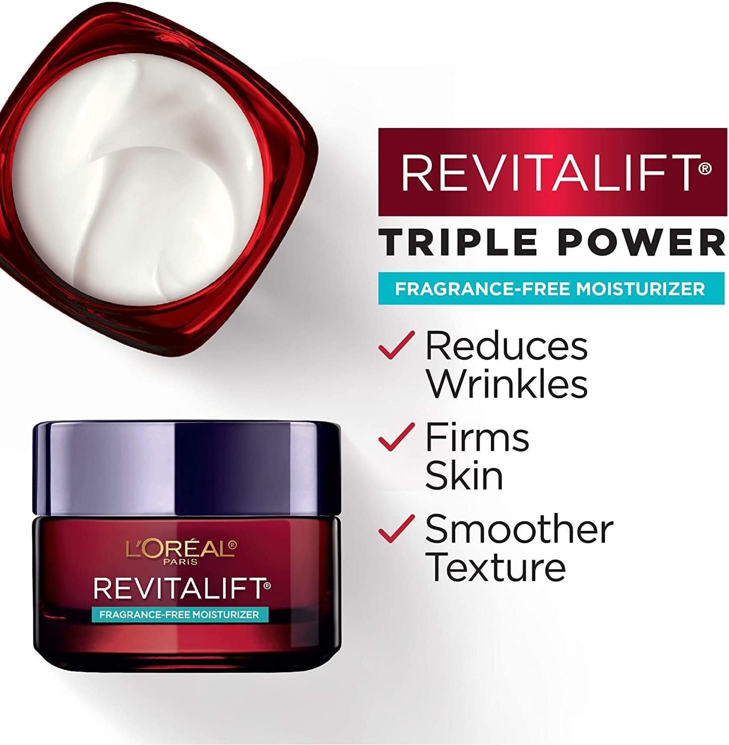 L’Oréal Paris Hydration Skincare Kit with Hyaluronic Acid Serum and Day Moisturizer for Face with Pro Retinol, Vitamin C and Hyaluronic Acid, Revitalift Triple Power LZR, Skincare Kit, 2 Count