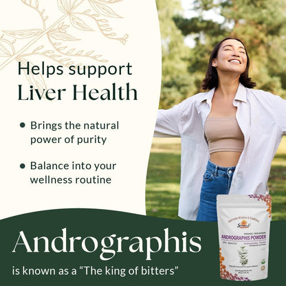 有機穿心蓮粉 200g/ NPN 80093750/ Kalmegh/穿心蓮/有益肝臟健康