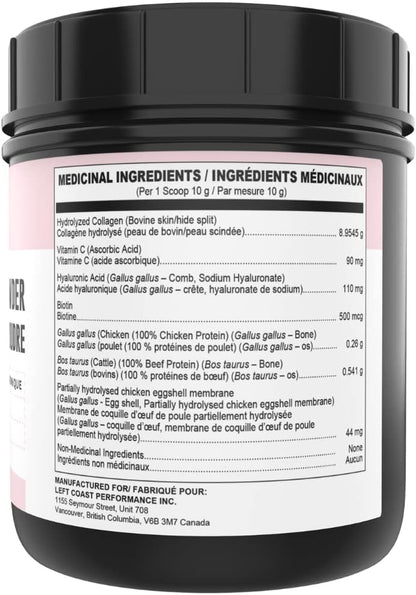 Collagen with Biotin, Hyaluronic Acid, Vitamin C, 1 lb Powder. Hydrolyzed Multi Collagen Peptide Protein. Types I, II, III, V, X, Collagen for Hair, Skin, Nails*. Collagen Supplement for Women, Men