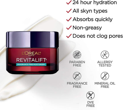 L’Oréal Paris Hydration Skincare Kit with Hyaluronic Acid Serum and Day Moisturizer for Face with Pro Retinol, Vitamin C and Hyaluronic Acid, Revitalift Triple Power LZR, Skincare Kit, 2 Count