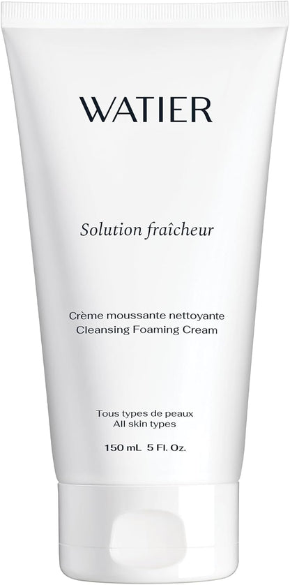 Watier Solution Fraîcheur Cleansing Foaming Cream, Cleanses, Purifies & Soothes, with Canadian Cranberries & Moringa Extract, Vegan, Paraben-Free, 150 mL