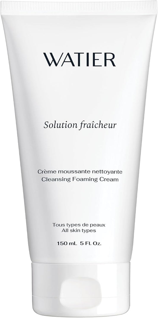 Watier Solution Fraîcheur Cleansing Foaming Cream, Cleanses, Purifies & Soothes, with Canadian Cranberries & Moringa Extract, Vegan, Paraben-Free, 150 mL