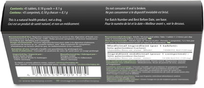 LactoJoy Lactase Pills 14.500 FCC I 45 Pieces I Powerful Lactase Enzymes for Lactose Intolerance I Ultra Pure for Improved Digestion I No Silicon Dioxide, No Artificial Flavors, No Sucralose