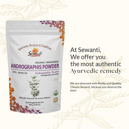 有機穿心蓮粉 200g/ NPN 80093750/ Kalmegh/穿心蓮/有益肝臟健康