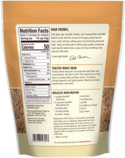 Bob's Red Mill Wheat Bran, 227g (Pack of1)