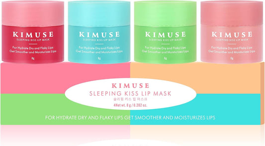 KIMUSE 唇部睡眠面膜套裝，夜間護理唇部護理產品，保濕滋養，滋潤乾裂的嘴唇