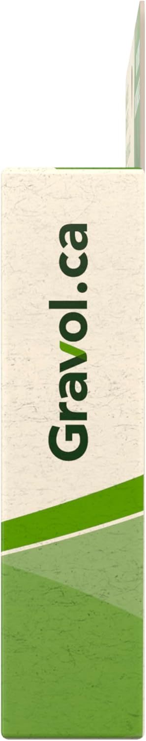 Gravol 生姜 - 缓解恶心和胃部不适，含有机生姜提取物 - 可咀嚼，口感极佳，不引起困倦 - 20 粒锭剂（1 包）