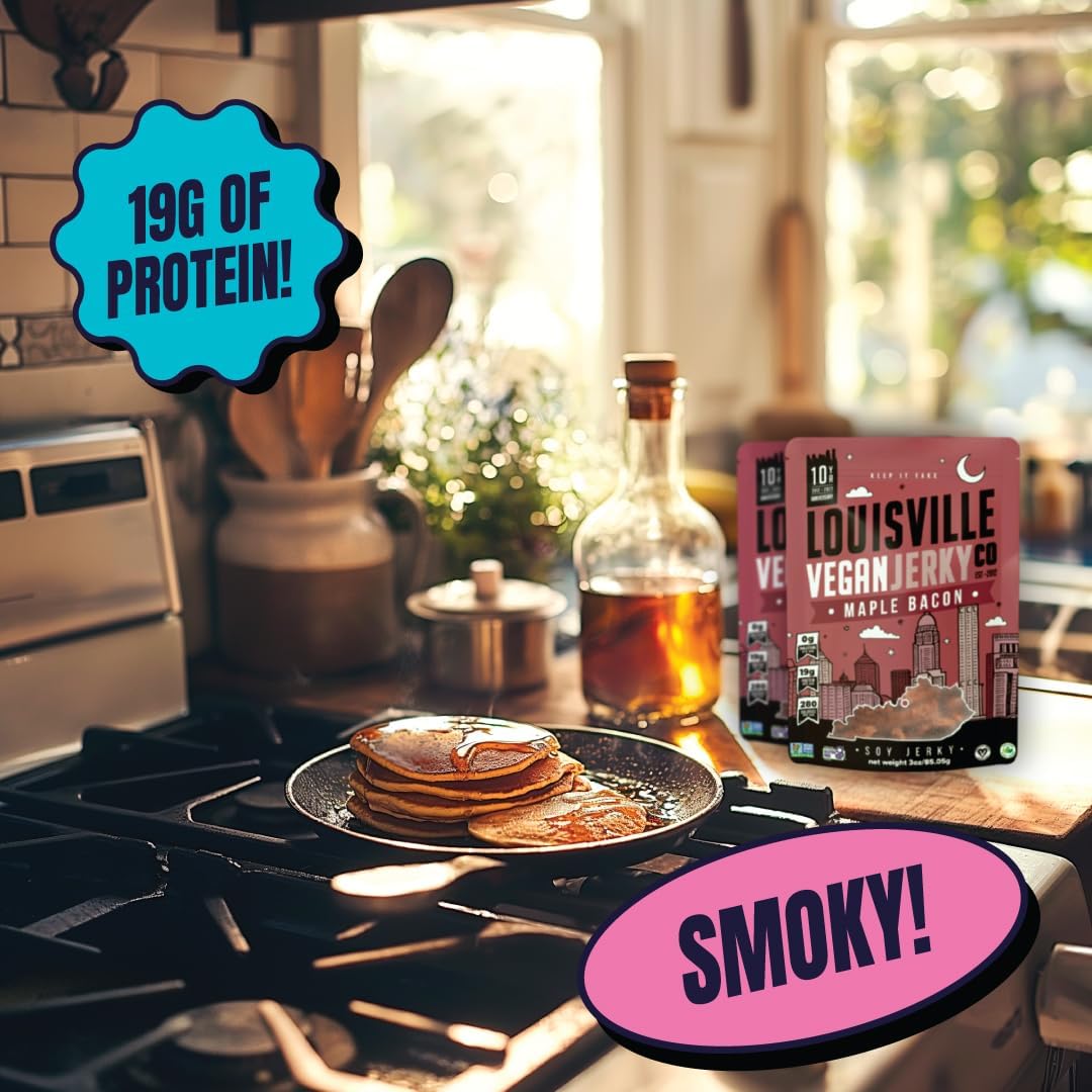 Louisville Vegan Jerky - Maple Bacon, 2.5 oz. Bag