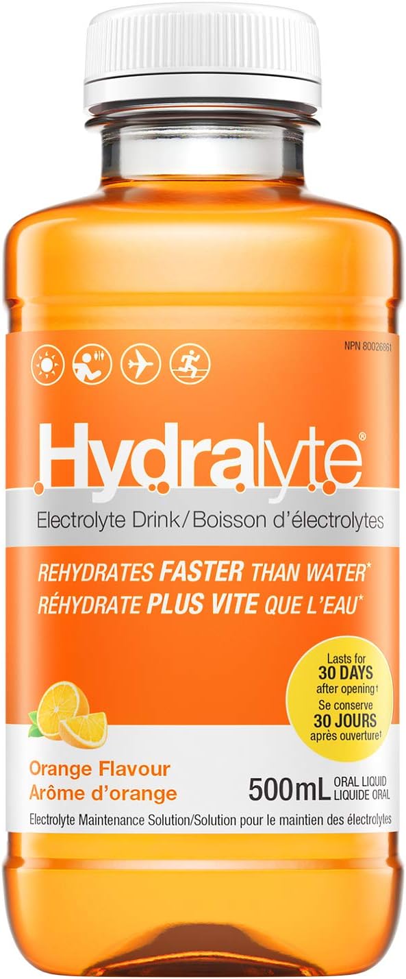 Hydralyte 電解質溶液，橘色，500 毫升