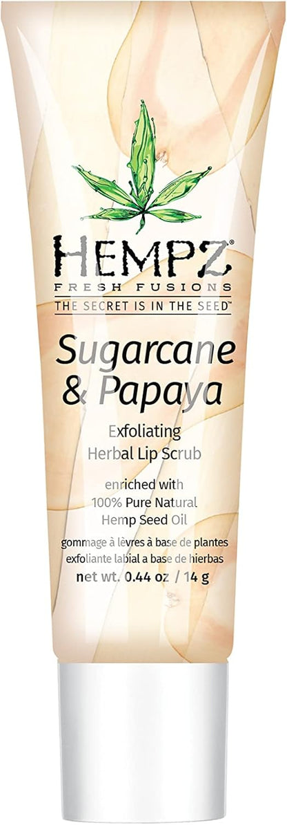 HEMPZ Fresh Fusions 甘蔗木瓜草本唇部磨砂膏，0.44 盎司