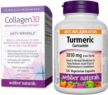 Webber Naturals Collagen30 抗皺 + 薑黃素套裝