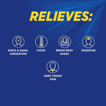 NeoCitran Extra Strength Cold and Congestion for Non-Drowsy Relief, Lemon, 10 Count