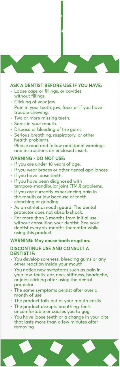 Plackers Grind No More 夜间护齿器，不含 BPA，均码，10 片（1 包）