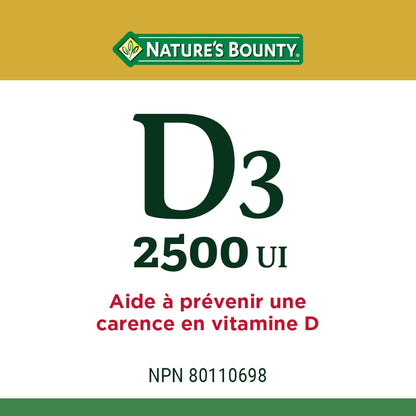 自然之宝维生素 D3，有助于预防维生素 D 缺乏症，软胶囊，22.7 克