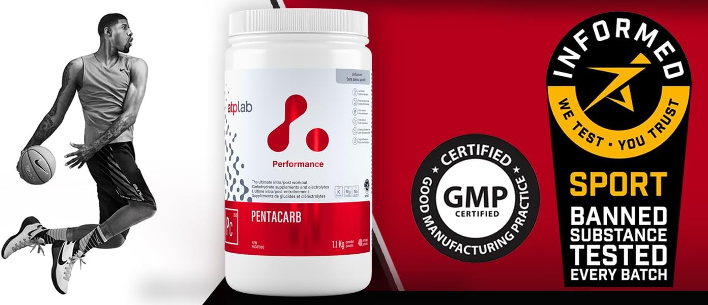 ATP LAB Pentacarb 1.1kg 无味粉 40 份 - 碳水化合物和电解质 - 支持性能、能量和耐力 - 非常适合锻炼后恢复 - 易于混合的配方，适合积极的生活方式