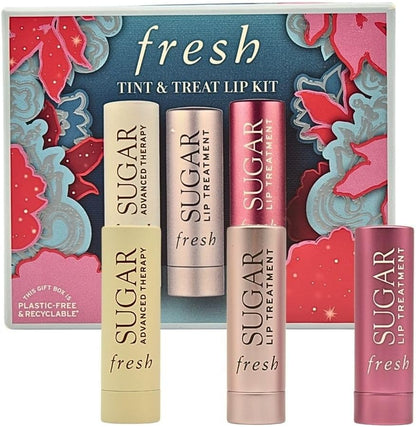 女士清新潤飾唇膏套裝 - 3 件組（玫瑰、花漾和高級護理）每件 0.07 盎司