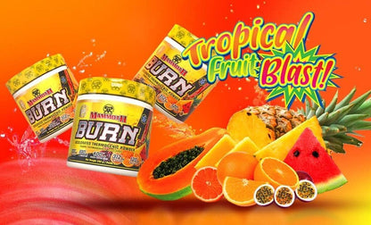Mammoth Burn 热带水果爆浆，减肥冲剂，燃脂增能粉，促进新陈代谢，改善情绪，生热分解补充剂，60 包