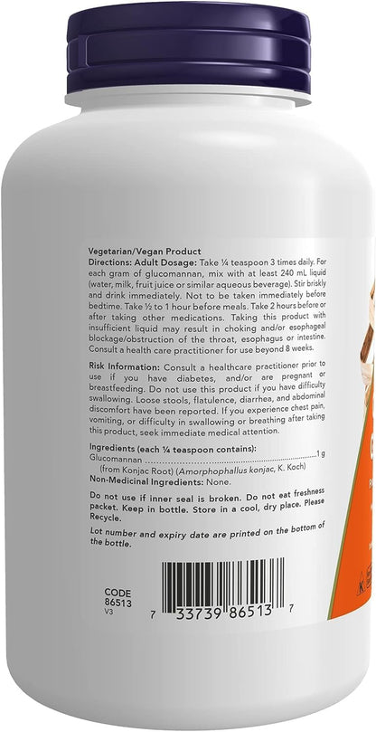 NOW Supplements，葡甘露聚糖（魔芋）纯粉，支持规律性*，健康体重管理*，227克