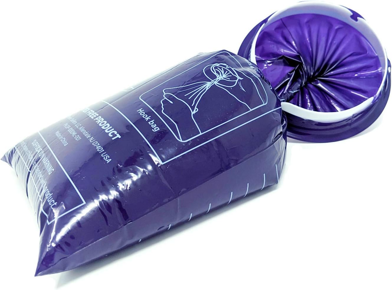 iSick 一次性呕吐袋 1000ml，24个装，深紫色，优质医用级，孕吐、儿童、出租车司机、汽车晕车，便携，不脏乱