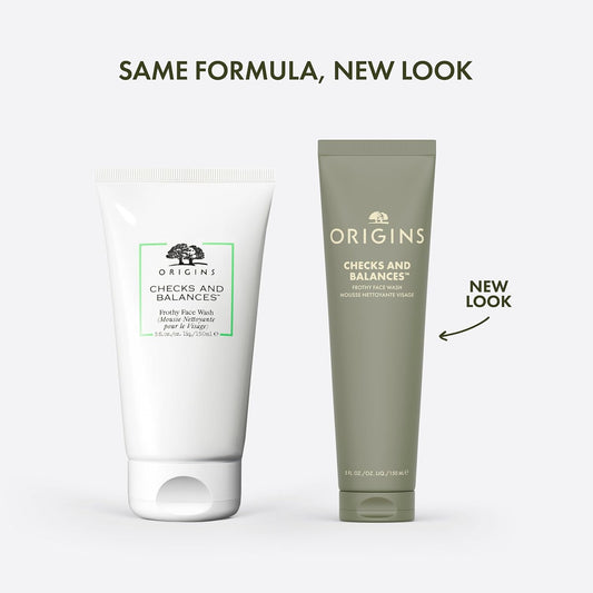Origins Checks and Balances Frothy Face Wash | Gentle Face Cleanser for All Skin Types | With Mint